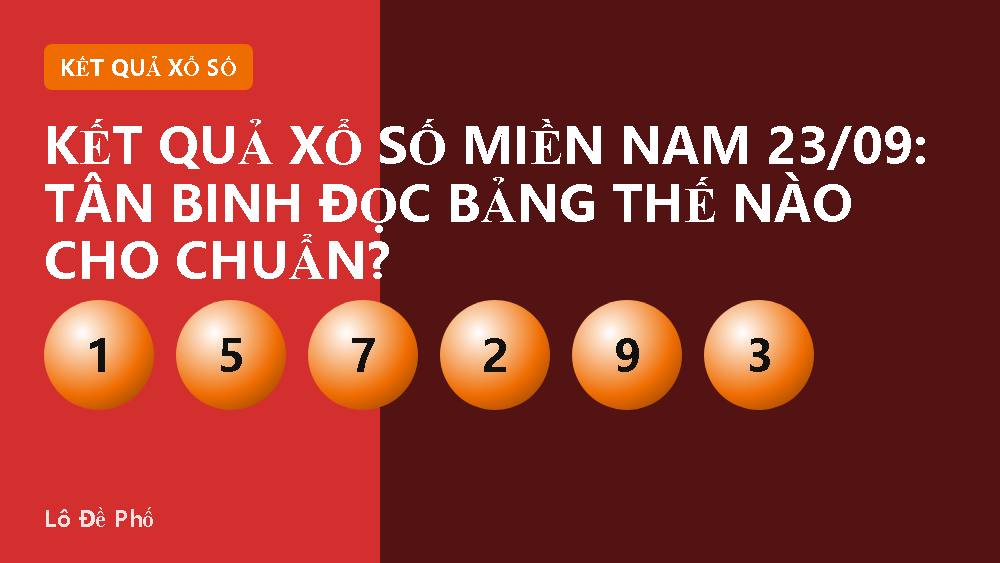Kết quả xổ số miền Nam 23/09: Tân binh đọc bảng thế nào cho chuẩn?